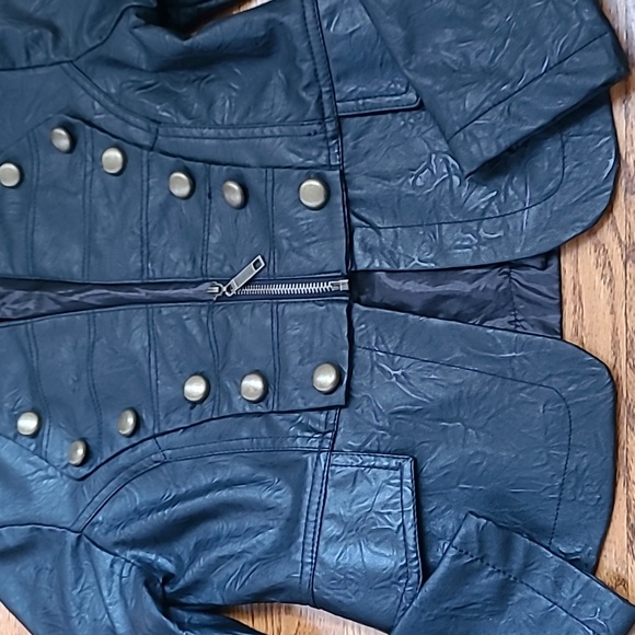 Biker Faux Leather Jacket - Picture 2 of 11